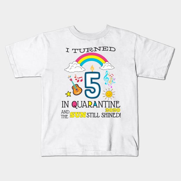 Quarantine 5th Birthday 2020 Kids T-Shirt by WorkMemes